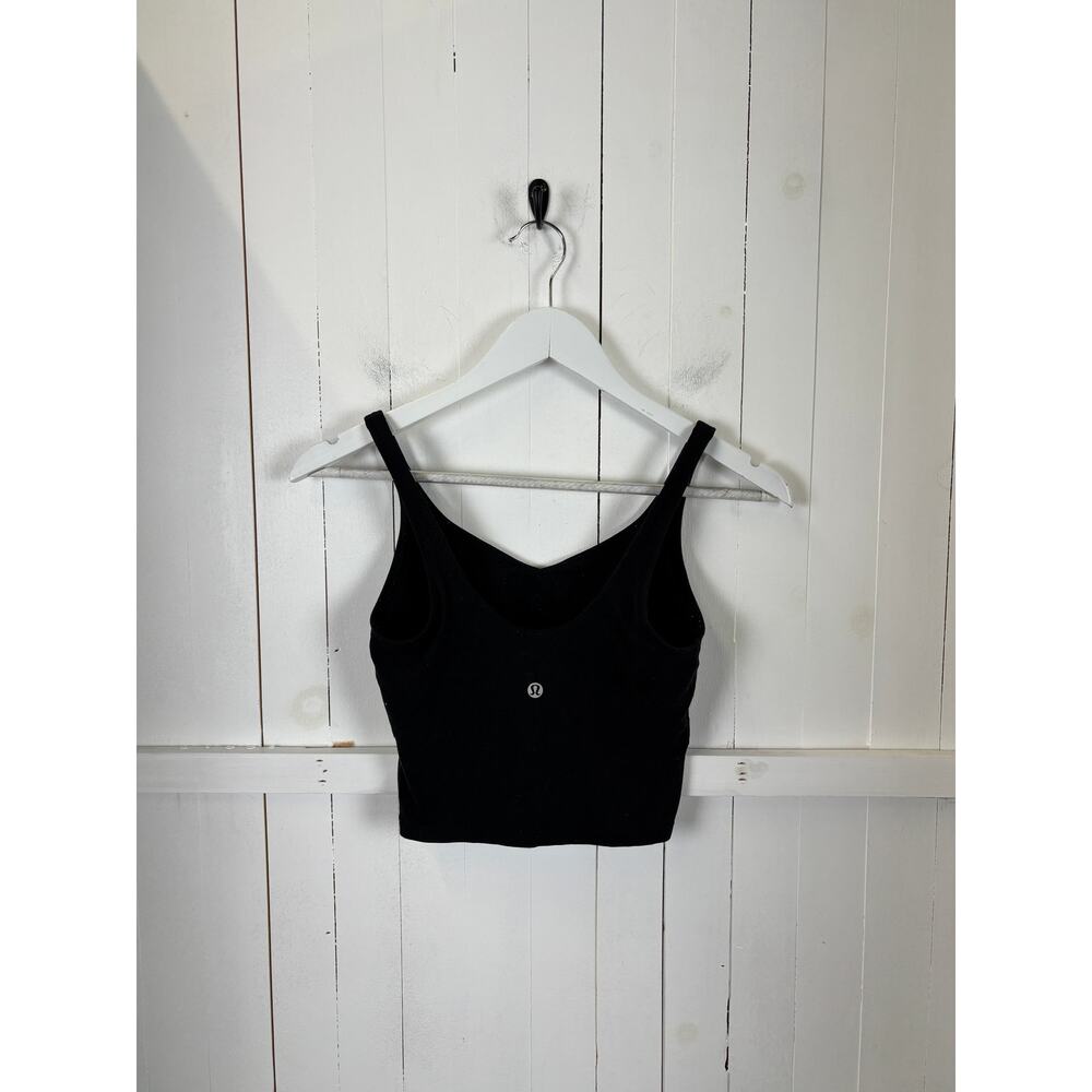 Lululemon Black Nylon Tank Top Size 4 Women's Excellent - Picture 3 of 3